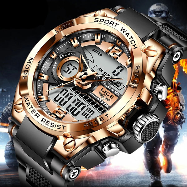 LIGE © - Dual Display - Men's Watch